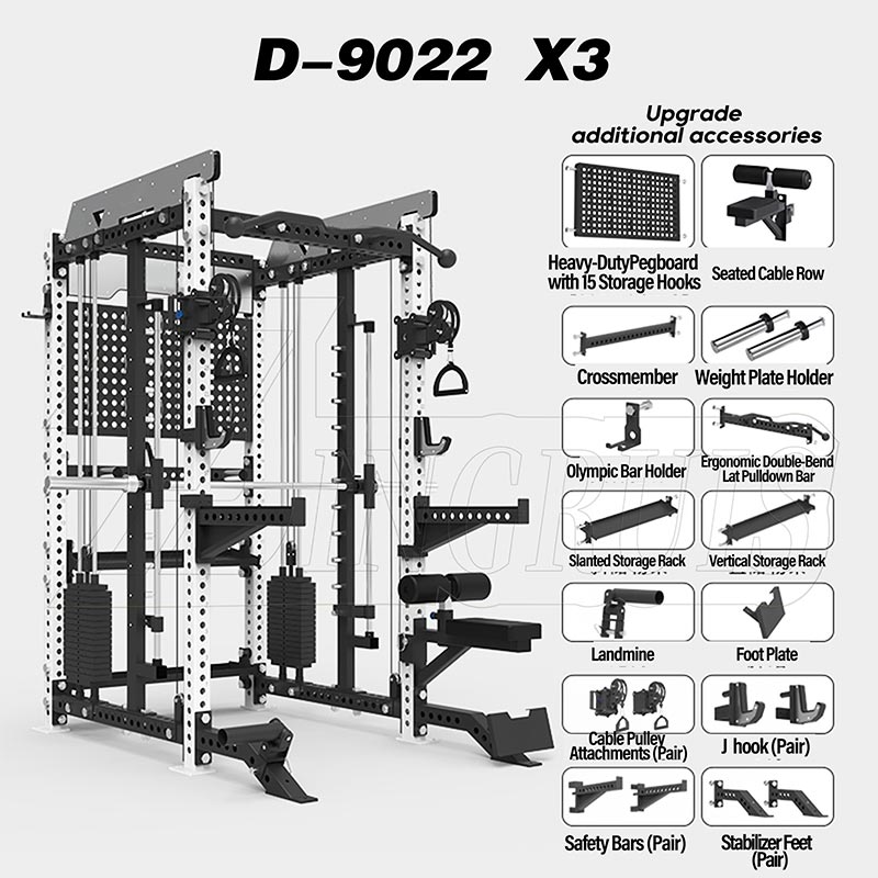 All-in-One Power Rack with Cable Crossover+Smith